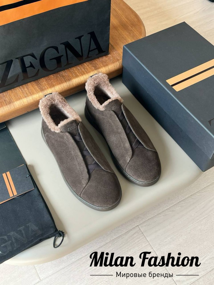 Кроссовки на меху  ZEGNA V33700. Вид 1