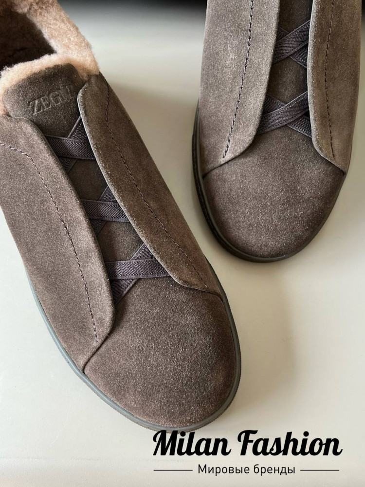 Кроссовки на меху  ZEGNA V33700. Вид 3