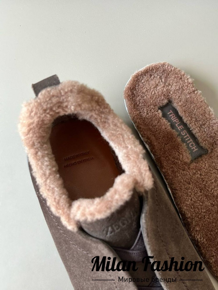Кроссовки на меху  ZEGNA V33700. Вид 2