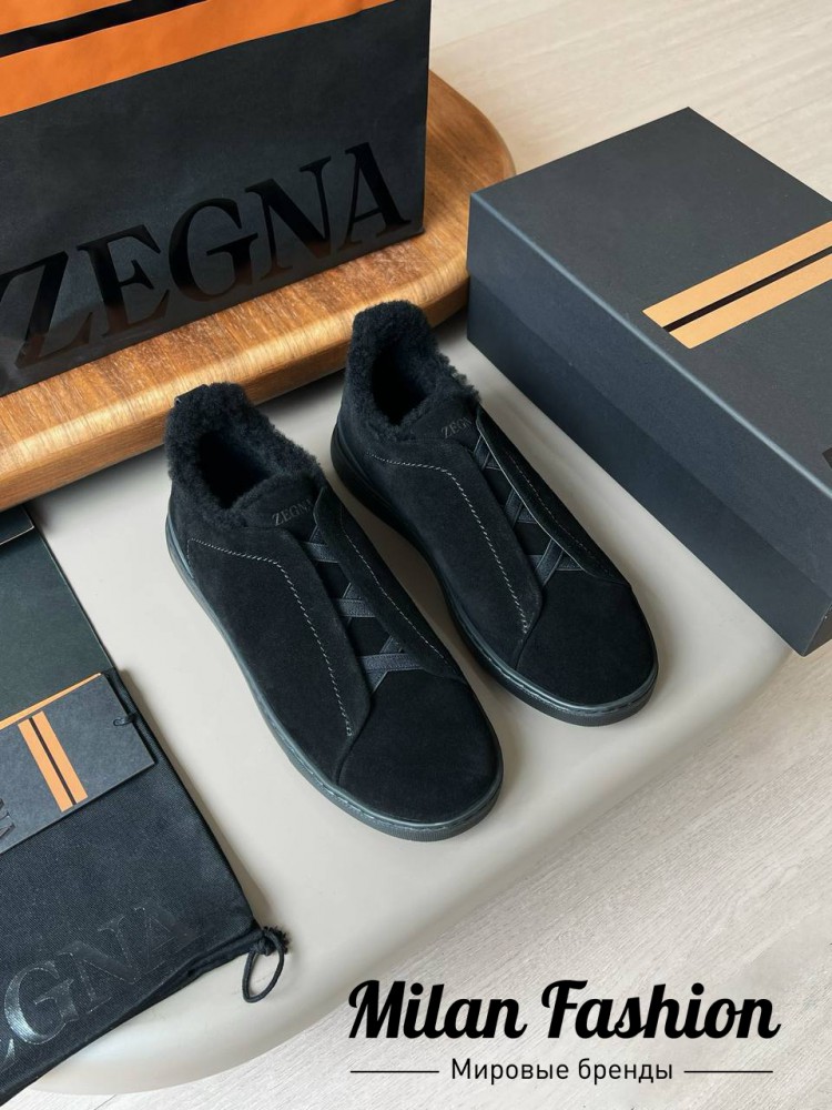 Кроссовки на меху  ZEGNA V33697. Вид 1