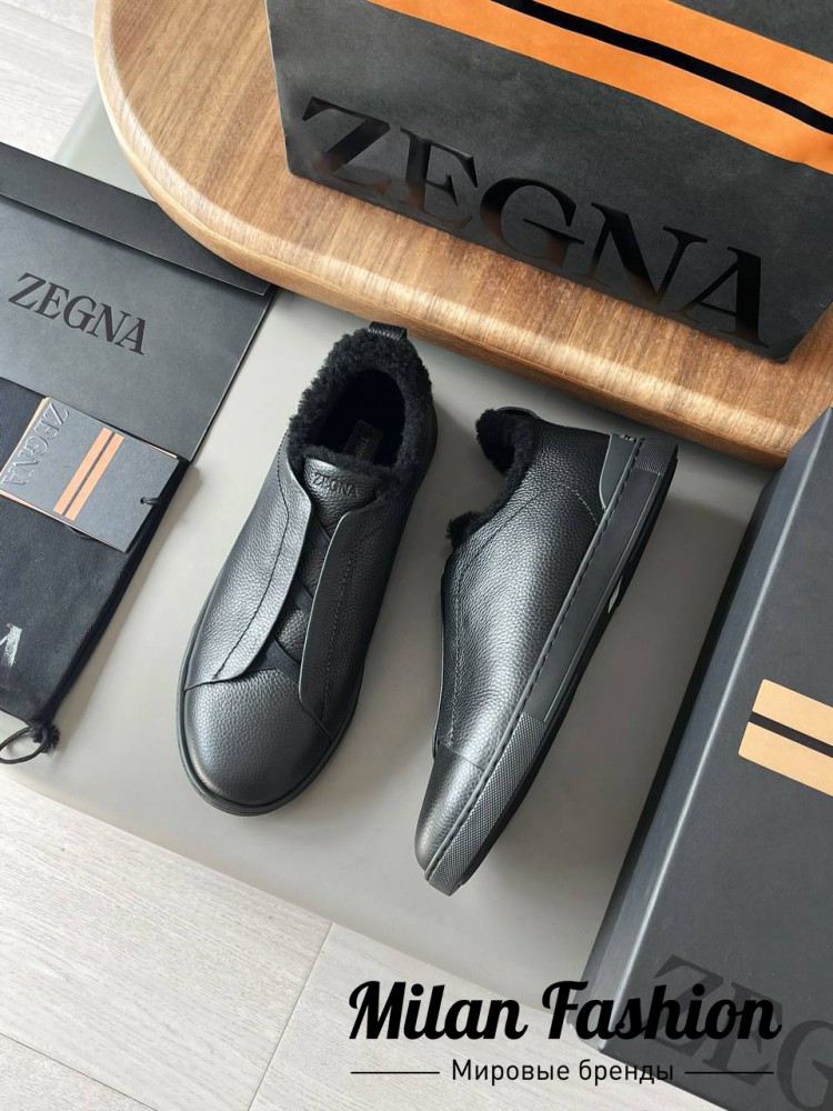 Кроссовки на меху  ZEGNA V33685. Вид 5