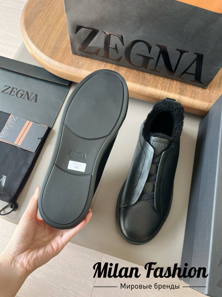 Кроссовки на меху  ZEGNA V33685. Вид 2