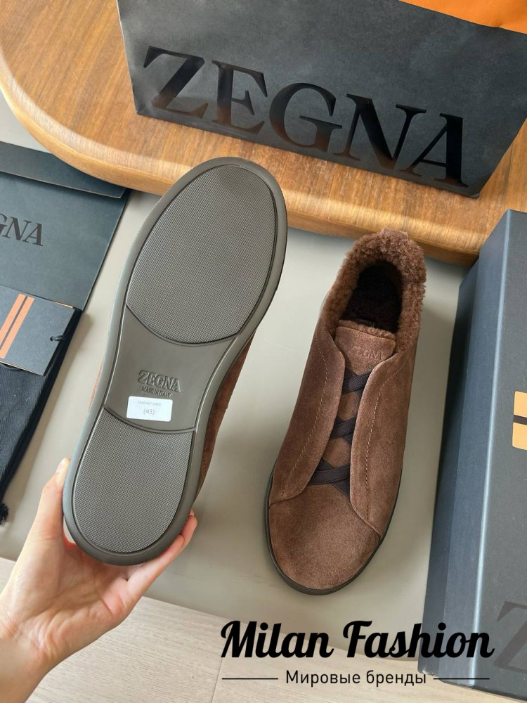 Кроссовки  на меху  ZEGNA  V33694. Вид 2