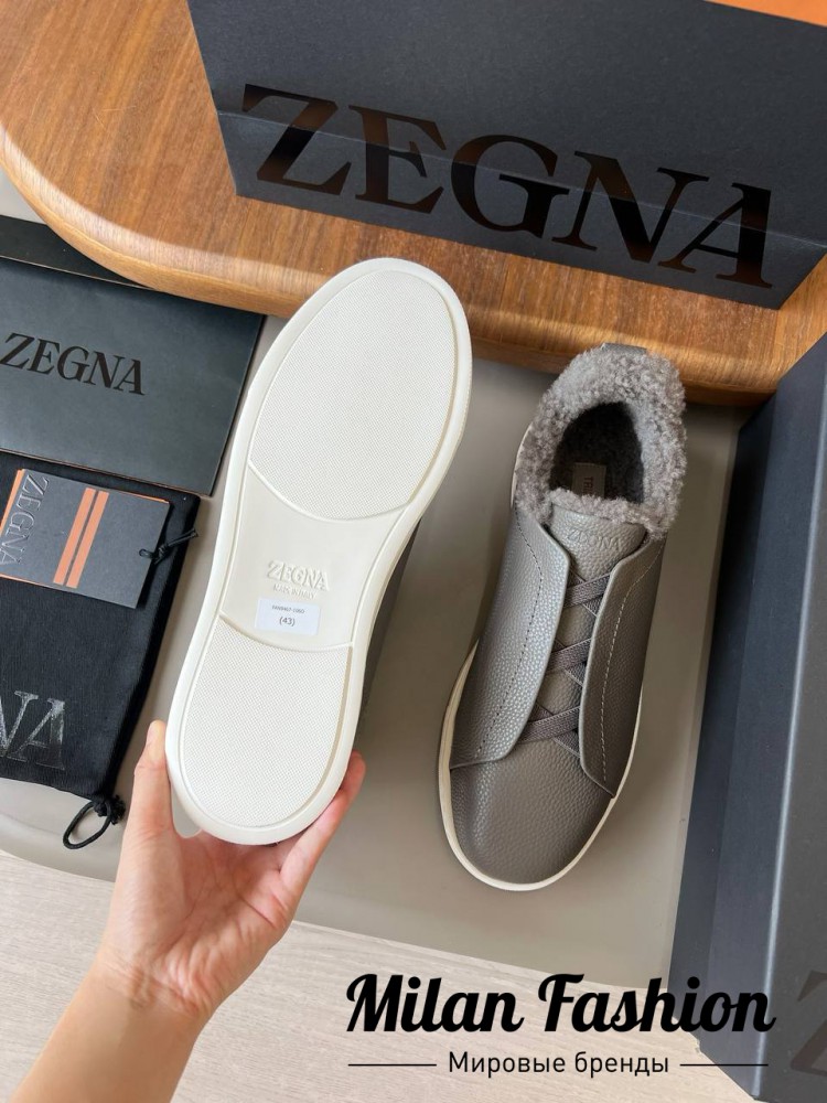 Кроссовки на меху  ZEGNA V33692. Вид 4