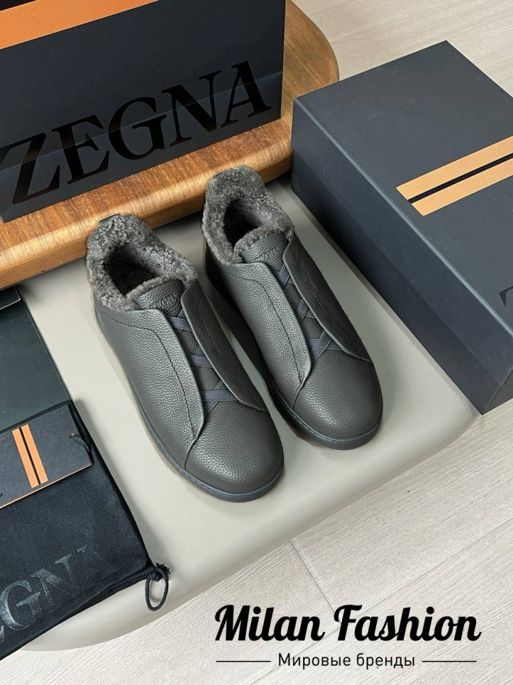 Кроссовки на меху  ZEGNA V33690. Вид 1