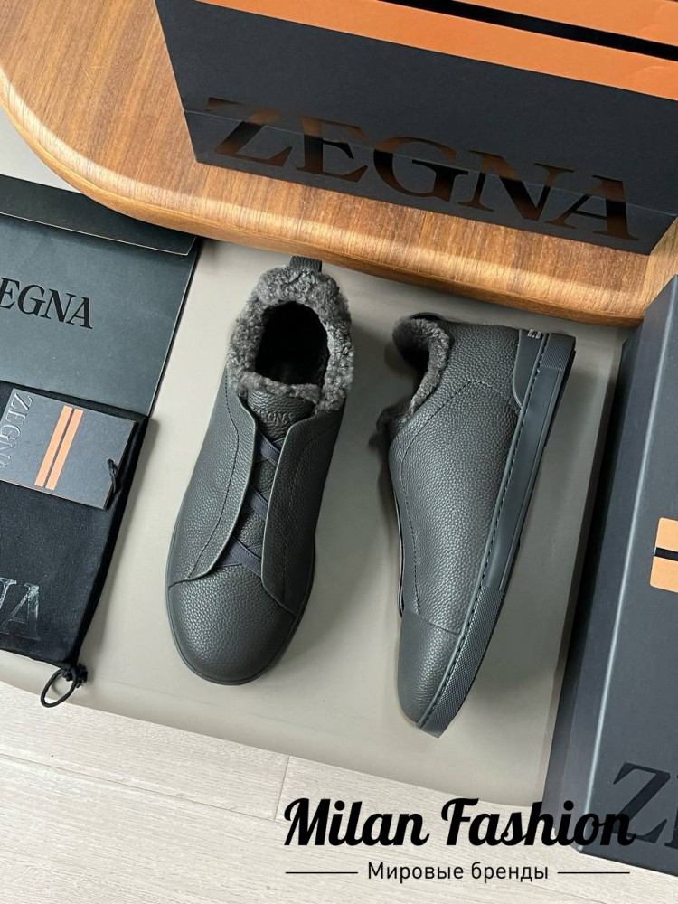 Кроссовки на меху  ZEGNA V33690. Вид 5