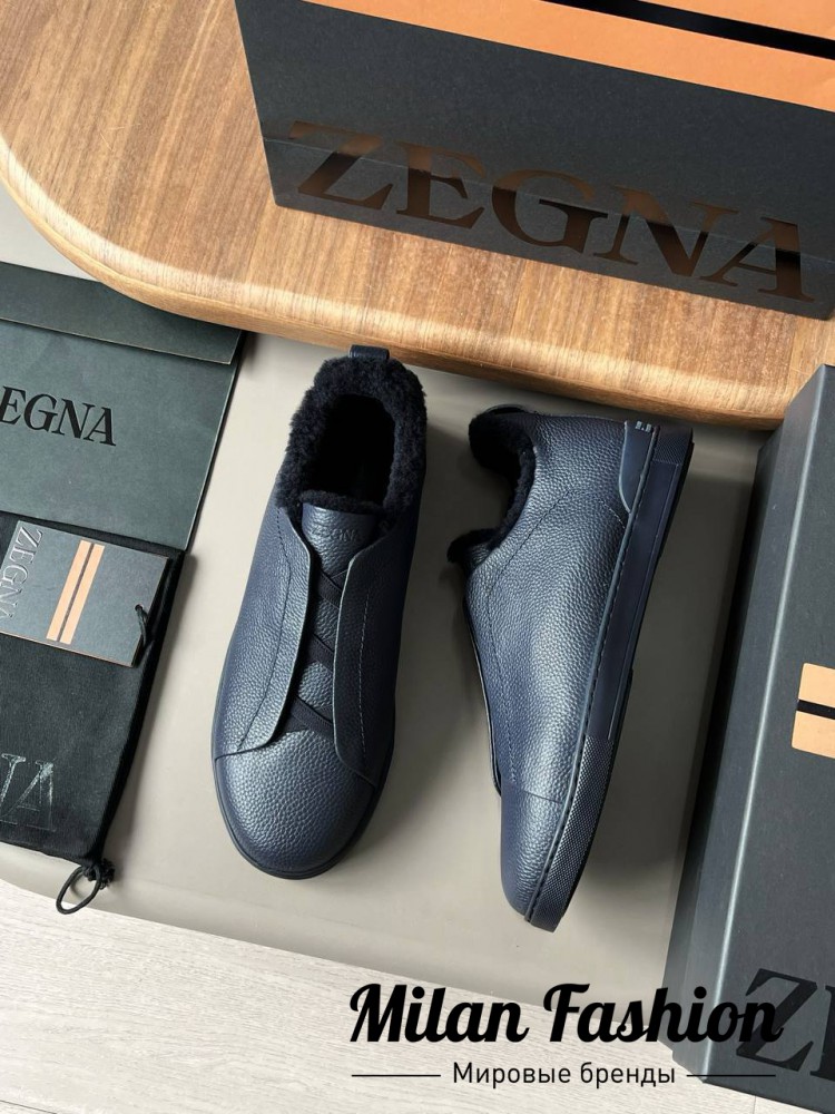 Кроссовки на меху  ZEGNA V33688. Вид 2