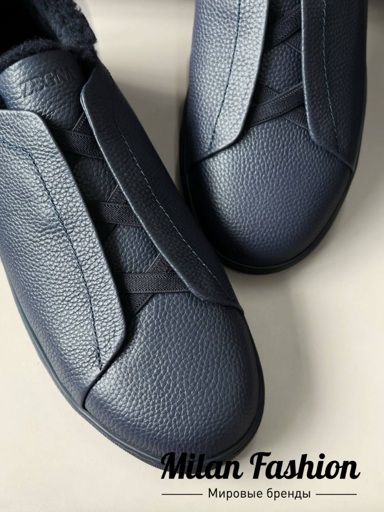 Кроссовки на меху  ZEGNA V33688. Вид 3